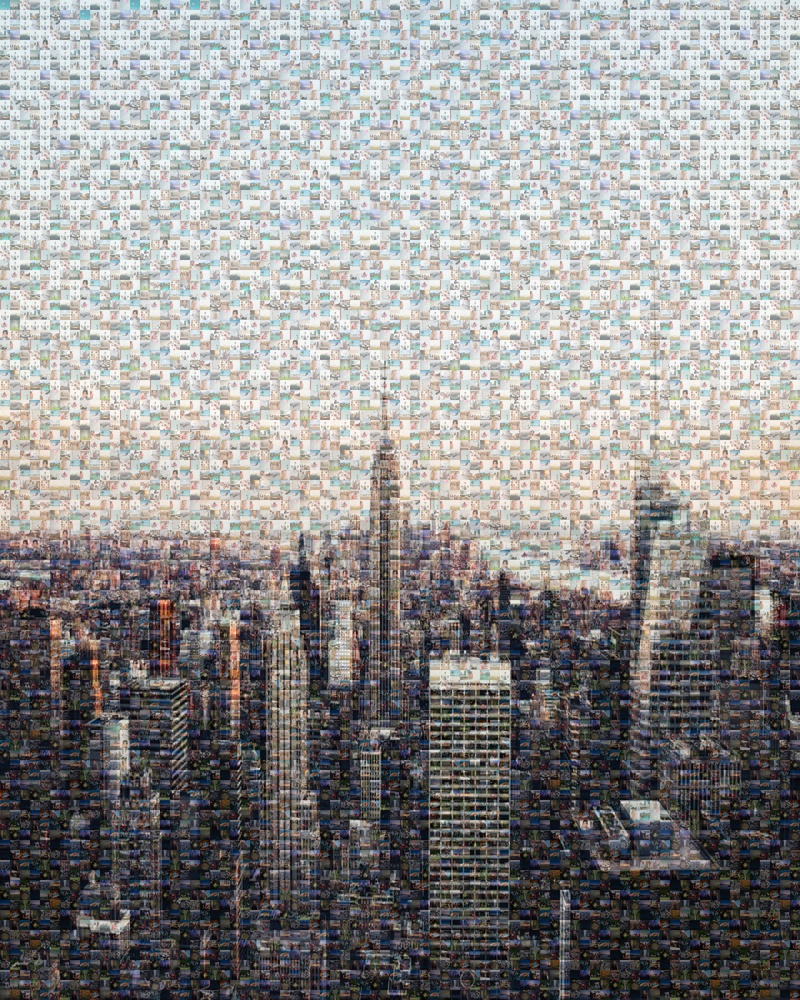 NYC skyline mosaic